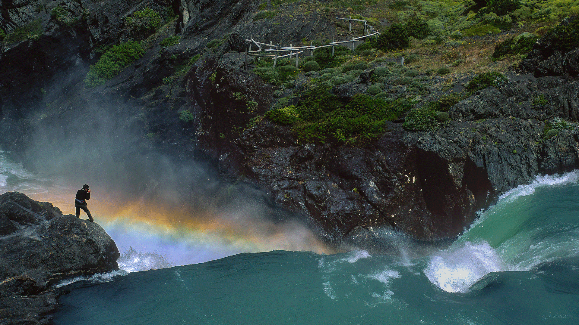 Patagonia water rainbow with Galen Rowell